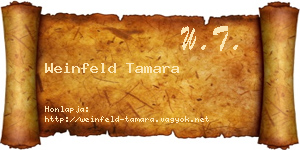 Weinfeld Tamara névjegykártya