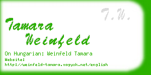 tamara weinfeld business card